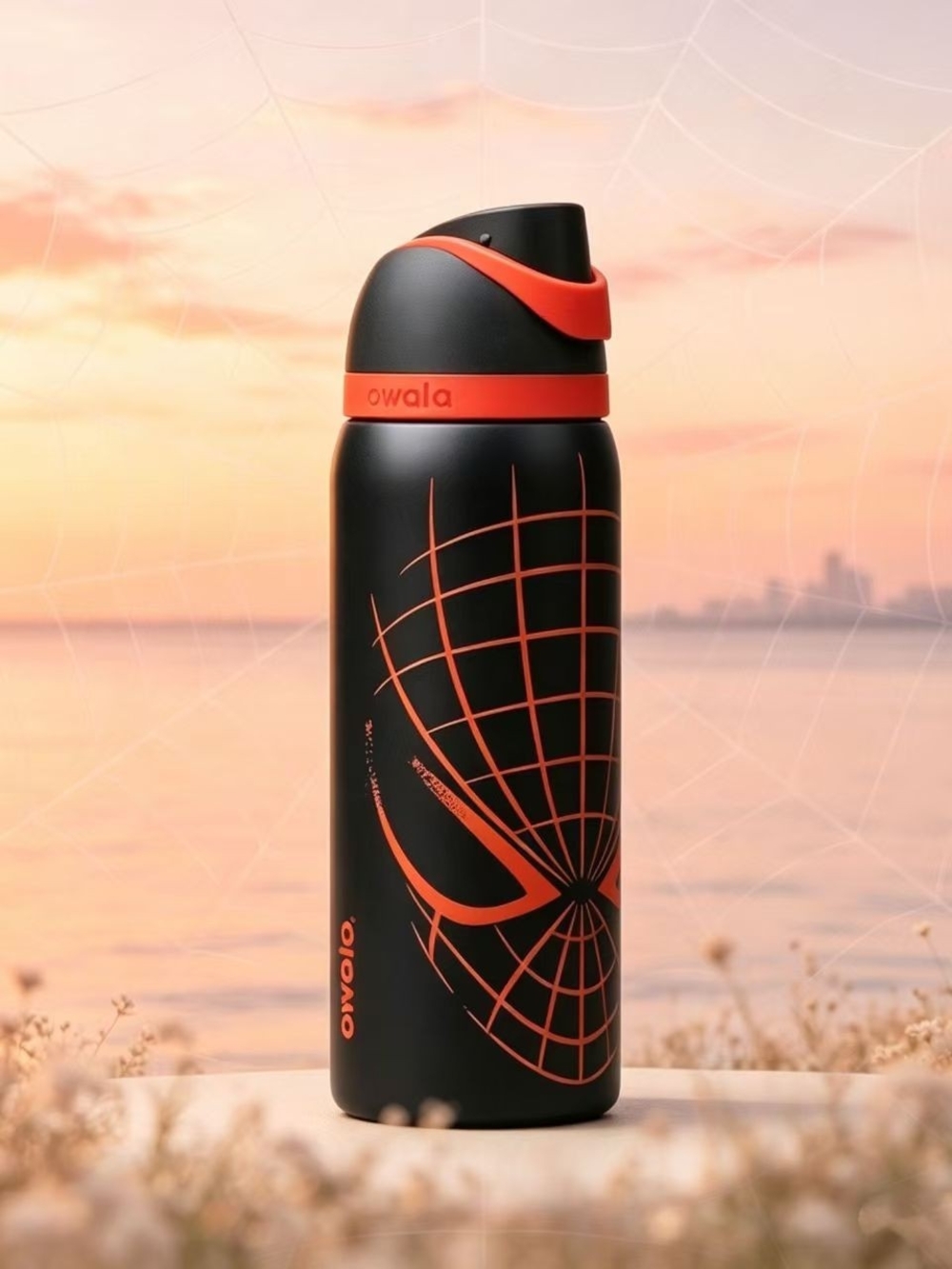Owala 32oz FreeSip Marvel Spider‑Man Insulated Water Bottle Leakproof Dual Sip